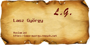 Lasz György névjegykártya